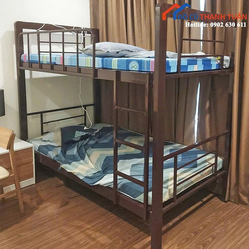 giuong-2-tang1 Giường Sắt 2 Tầng Cũ Bền Đẹp (Nhiều Màu)