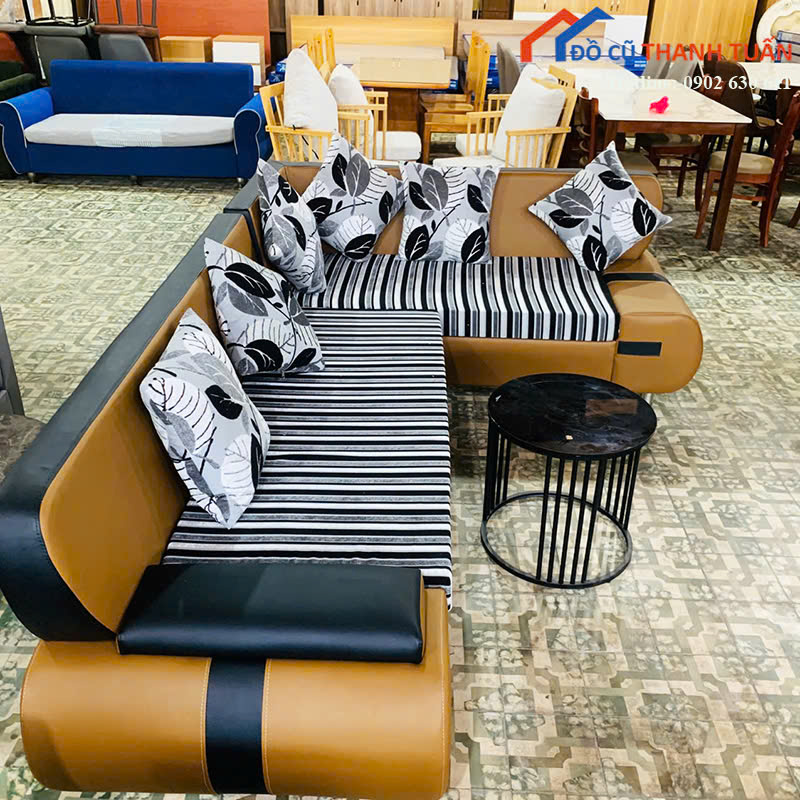 thanh-ly-sofa-goc-l-moi-99-5 Thanh Lý Bộ Sofa Góc L Có Họa Tiết Mới 99% (Nhiều Mẫu)