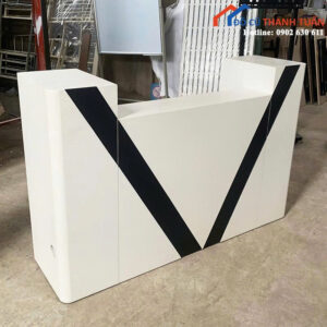 Quầy Lễ Tân Cũ Màu Trắng Hiện Đại