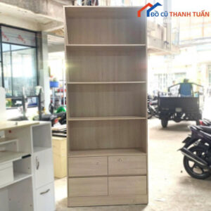 Tủ Trưng Bày Cũ Màu Kem Hiện Đại Kèm Ngăn Kéo