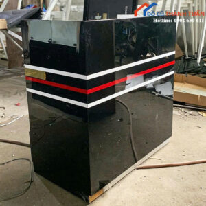 Quầy Lễ Tân Cũ Hiện Đại Màu Đen Có Ngăn Kéo