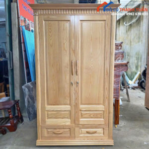 Thanh Lý Tủ Quần Áo Gỗ Cao 2M05 Sang Trọng Mới 99%