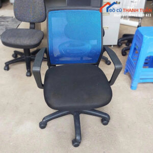 Ghế Văn Phòng Cũ Lưng Lưới Xanh Có Tay Vịn Chắc Chắn