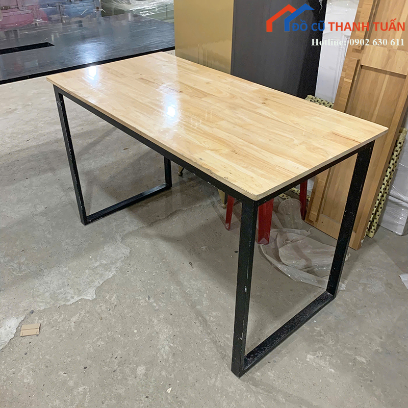 ban-lam-viec-cu1m2x60cm-go-cao-su-2 Thanh Lý Đồ Nội Thất Cũ - Chuyên Mua Bán Bàn Ghế Cũ Giá Tốt Nhất
