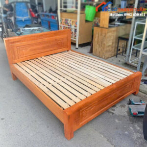 Giường Ngủ Gỗ Xoan Cũ 1M6 Sang Trọng