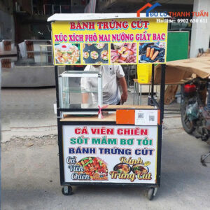 Quầy Xe Đẩy Bán Hàng Di Động Cũ Tiện Lợi