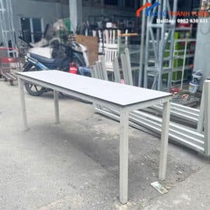Bàn Làm Việc Cũ 1M8x50CM Mặt Sáng Chân Kim Loại