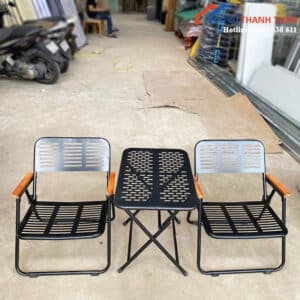 Thanh Lý Bộ Bàn Ghế Cafe Sắt Màu Đen Mới 99%