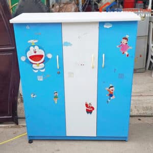 Tủ Quần Áo Gỗ Cũ Cao Cấp Màu Xanh Trắng