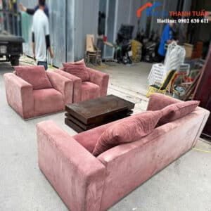 Bộ Sofa Liên Á Cao Cấp Cũ Vải Nhung Sang Trọng