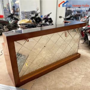 Quầy Lễ Tân Gỗ Cũ 2Mx55CM Thiết Kế Thanh Lịch