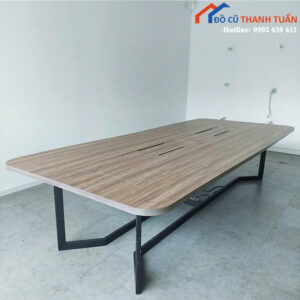 Bàn Họp Gỗ Cũ 1M41x3M31 Hiện Đại Cho Văn Phòng
