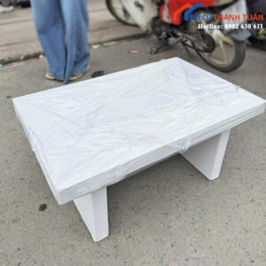 Bàn Cafe Bệt Cũ Màu Trắng Tối Giản Giá Rẻ