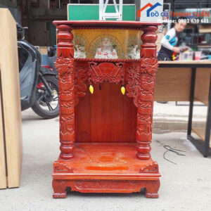 Bàn Thờ Ông Địa Cũ Chạm Khắc Hoa Văn Tinh Xảo