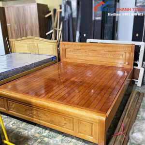 Thanh Lý Giường Sồi Dạt Phản Màu Nâu Mới 99%