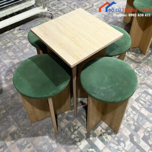 Bộ Bàn Ghế Gỗ Cũ Phù Hợp Cho Quán Nước (Nhiều Mẫu)