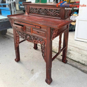 Bàn Thờ Gỗ Cũ 2 Tầng Chạm Khắc Hoa Văn Tinh Tế