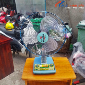 Quạt Để Bàn MitsuKing Cũ Mini Màu Xanh Nhạt
