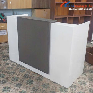 Thanh Lý Quầy Lễ Tân Xám Trắng 1M4x60CM Mới 99%