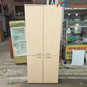 Tủ Hồ Sơ Văn Phòng Cũ 2 Cánh Màu Gỗ Sáng Tiện Dụng
