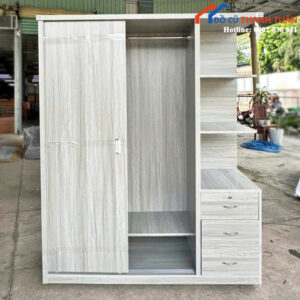 Thanh Lý Tủ Quần Áo Cửa Lùa Liền Kệ Mới 99%