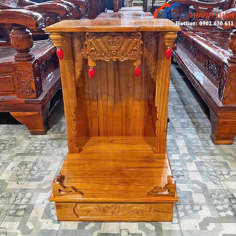 z6836768490923_7e5493c10bbd40625a485dc24e4f1cd2 Bàn Thờ Ông Địa Cột 40CM Thường Gỗ Tràm Mới 99%