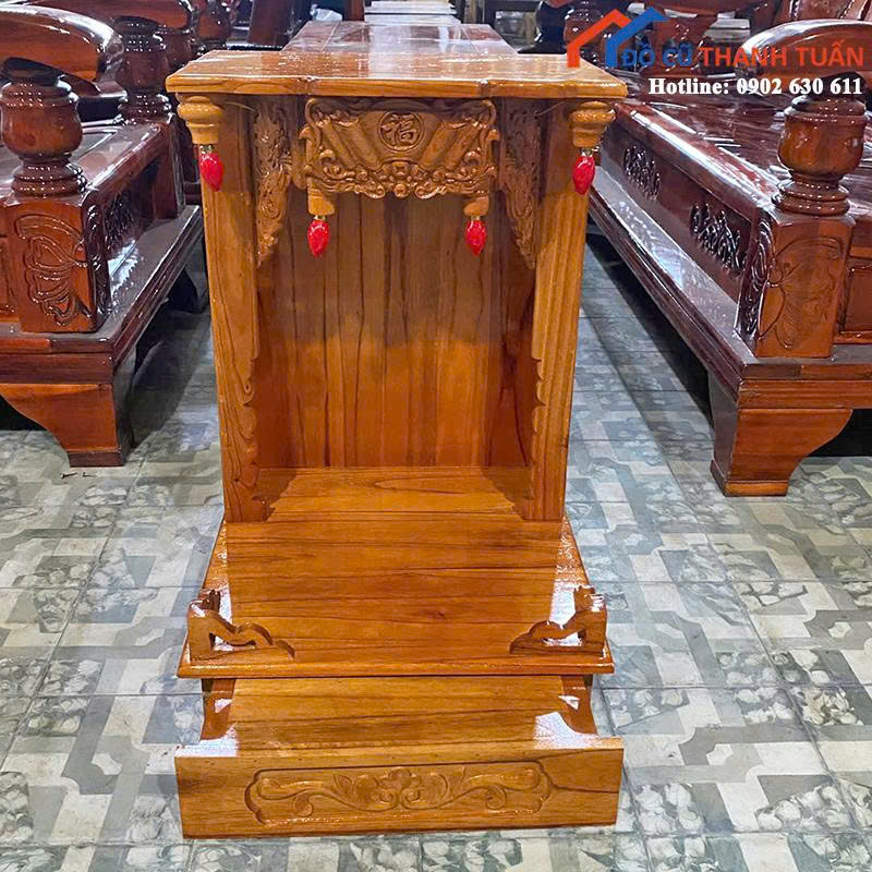 z6836768693508_7440cffeac6df0e2f634bd948bbc1850 Bàn Thờ Ông Địa Cột 40CM Thường Gỗ Tràm Mới 99%