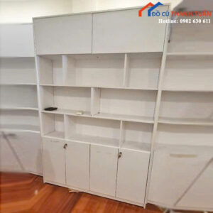 Tủ Hồ Sơ Gỗ Cũ Kết Hợp Kệ Trang Trí Tiện Dụng