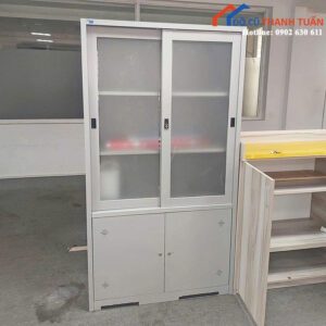 Tủ Hồ Sơ Cũ Hòa Phát Cửa Lùa Tiện Dụng