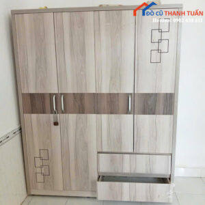 Tủ Quần Áo Cũ 4 Cánh Màu Vân Gỗ (Nhiều Mẫu)