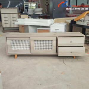 Kệ Tivi Gỗ Công Nghiệp 1M6x40CM Cũ Thiết Kế Hiện Đại