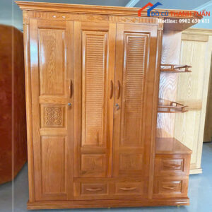 Tủ Quần Áo Gỗ Sang Trọng 3 Cánh Tiện Dụng Mới 99%