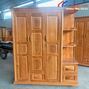 Tủ Quần Áo Gỗ 3 Cánh Liền Kệ Tiện Dụng Mới 99% (Nhiều Mẫu)