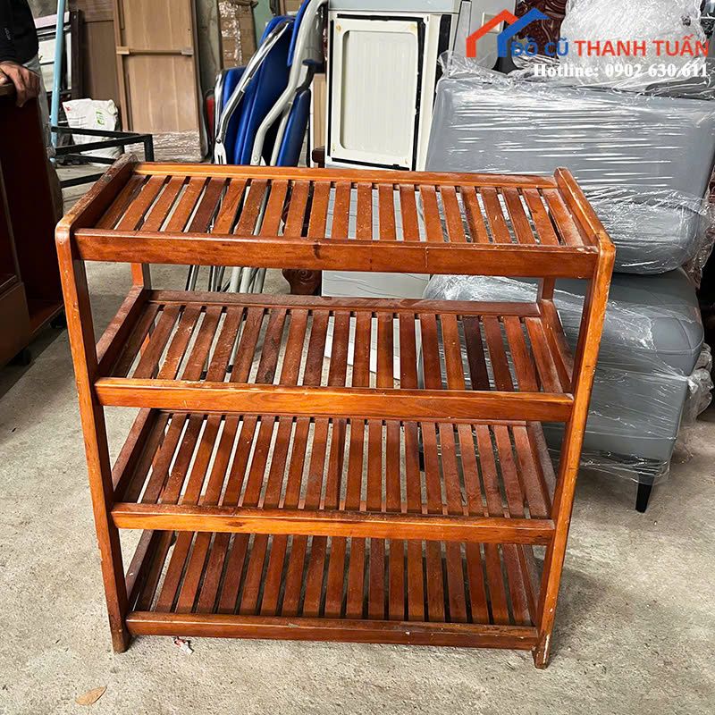 300k-ke-1 Kệ Để Giày Dép Gỗ Cũ Thiết Kế Rộng Rãi (Nhiều Mẫu)