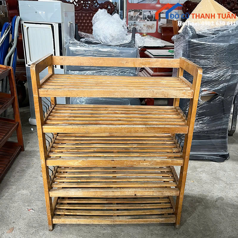 300k-ke-g-1 Kệ Để Giày Dép Gỗ Cũ Thiết Kế Rộng Rãi (Nhiều Mẫu)