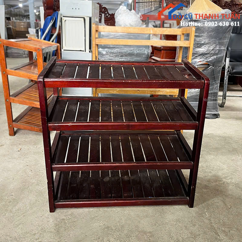 300k-kegd-2 Kệ Để Giày Dép Gỗ Cũ Thiết Kế Rộng Rãi (Nhiều Mẫu)