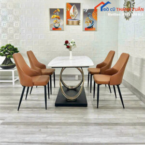 Bộ Bàn Ghế Ăn Lưng Cao Sang Trọng Mới 99% (Nhiều Mẫu)