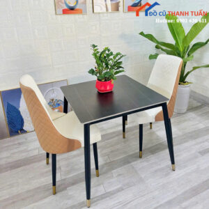 Thanh Lý Bộ Bàn Ghế Ăn Phối Nâu Đẹp Mắt Mới 99%