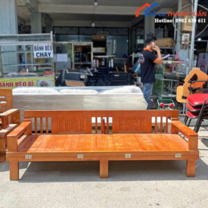 Bộ Trường Kỷ Cũ Gỗ Tự Nhiên 1M9 Kiểu Gấp Mở Tiện Dụng