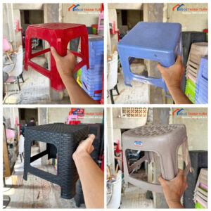 Ghế Nhựa Thấp Cũ Màu Sắc Đa Dạng (Nhiều Màu)