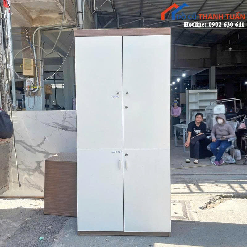 z6882816935710_fa65786bc30217643e640979de670db6 Tủ Quần Áo Gỗ Cũ 2Mx90CM Màu Trắng Phối Nâu Hiện Đại