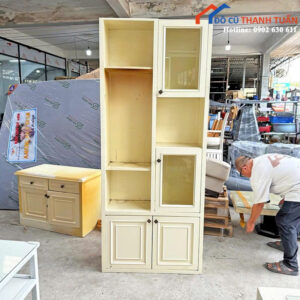 Tủ Trưng Bày Cũ Nhiều Ngăn Kèm Cánh Mở Tiện Dụng