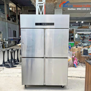 Tủ Mát Cũ 4 Cánh Có Bánh Xe Di Chuyển Dễ Dàng