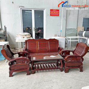 Bộ Bàn Ghế Salon Gỗ Cũ Kiểu Dáng Đơn Giản Giá Tốt