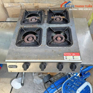 Bếp Gas Công Nghiệp Cũ 4 Họng Giá Tốt
