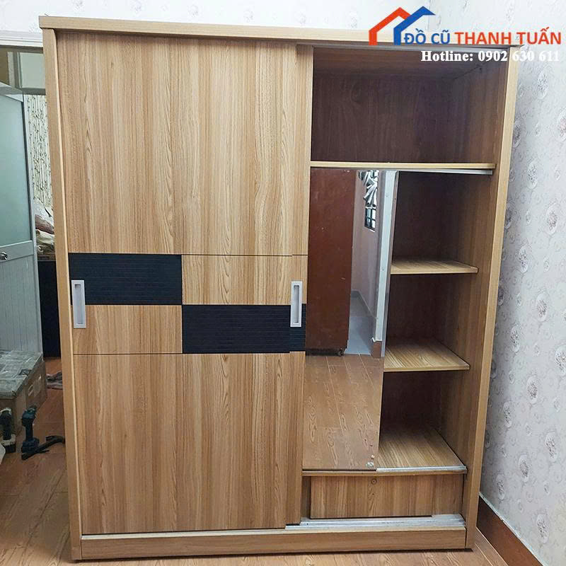z6895700397957_85936550e97ab069e3fdf4349ceca33b Tủ Quần Áo Cũ 1M6x1M95 Có 2 Cửa Lùa Tiện Lợi