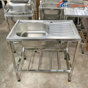 Bồn Rửa Chén Inox Có Kệ Chắc Chắn Mới 99% (Nhiều Mẫu)