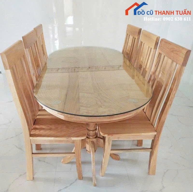 z6899104971854_cc1cfdaa9e12f92fb50796ca25b36467 Bộ Bàn Ăn 6 Ghế Mặt Kính Oval Mới 99% (Nhiều Mẫu)