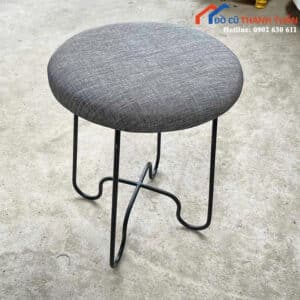 Ghế Cafe Cũ Bọc Vải Màu Xám Mềm Mại