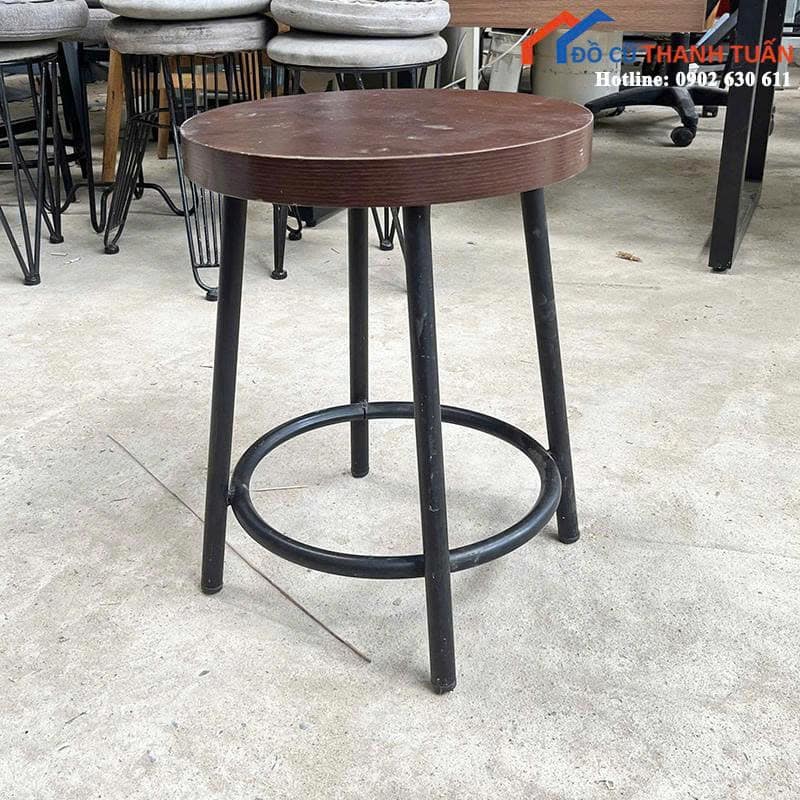 z6902982216086_66a66444f1127e069f65a977a0a4bd1d Ghế Cafe Cũ Mặt Gỗ Tròn Hiện Đại (Nhiều Mẫu)